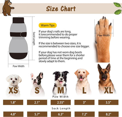 SCENEREAL 6Pcs Anti Slip Dog Socks to Prevent Licking Paws for Hot/Cold Pavement, Dog Grippy Socks for Hardwood Floors, Dog Shoes for Boots & Paw Protectors for Puppy Small Medium Large Senior Dogs