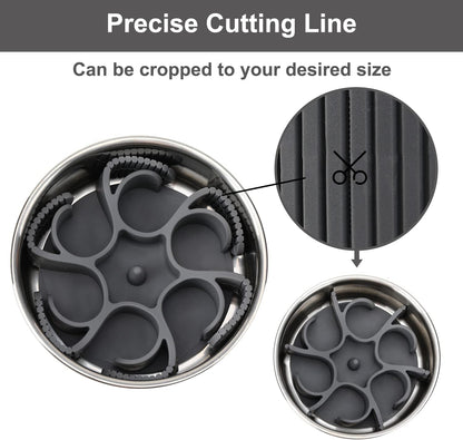 Anipaw Dog Slow Feeder Bowls Silicone Spiral Pet Food Feeder Insert to Slow Down Eating for Large Medium Small Breed Dogs Perfect with Stainless Steel Glass Ceramic Pet Bowls (Grey)