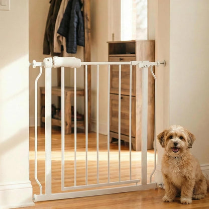 Extra Wide 76.4-81 Inch Large Baby Gates for Stairs, Doorways - No Drilling, Pressure Mounted Pet Gates for Kids & Dogs