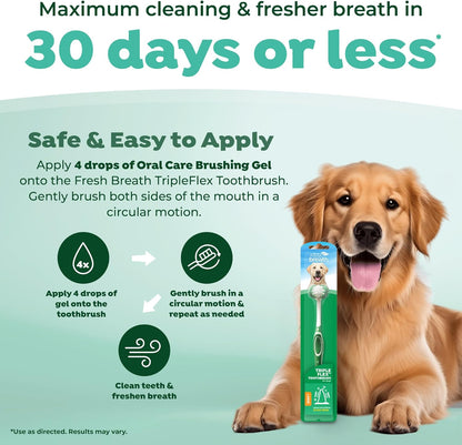 TropiClean Fresh Breath Finger Brushes for Pets, 2 pack -