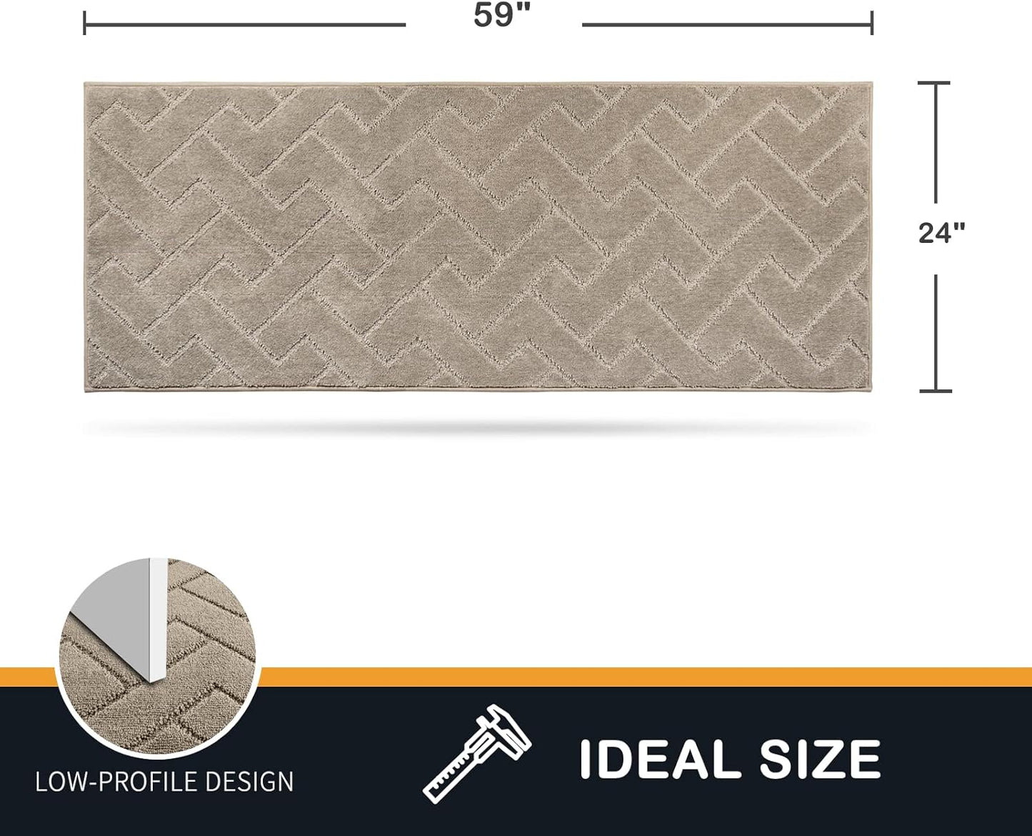 PURRUGS Dirt Trapping Door Mat 20" x 31.5", Non-Slip Machine Washable Entry Rug, Dog Doormat, Indoor Front Door Mat, Super Absorbent Entryway Rug for Muddy Shoes & Paws, Taupe
