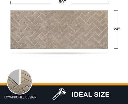 PURRUGS Dirt Trapping Door Mat 20" x 31.5", Non-Slip Machine Washable Entry Rug, Dog Doormat, Indoor Front Door Mat, Super Absorbent Entryway Rug for Muddy Shoes & Paws, Taupe