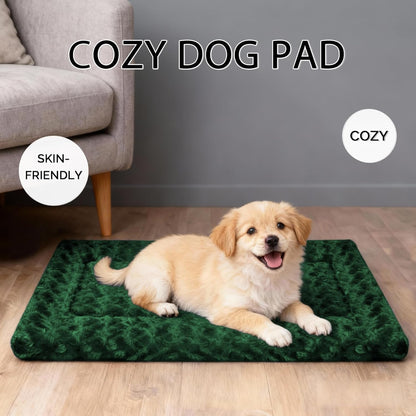 Dog Bed Mat, Reversible Crate Pad & Cute Dog Bed - Machine Washable Kennel Mat with Ultra Soft for Small Dogs (Cool/Warm), 24" x 18", Grey&Star