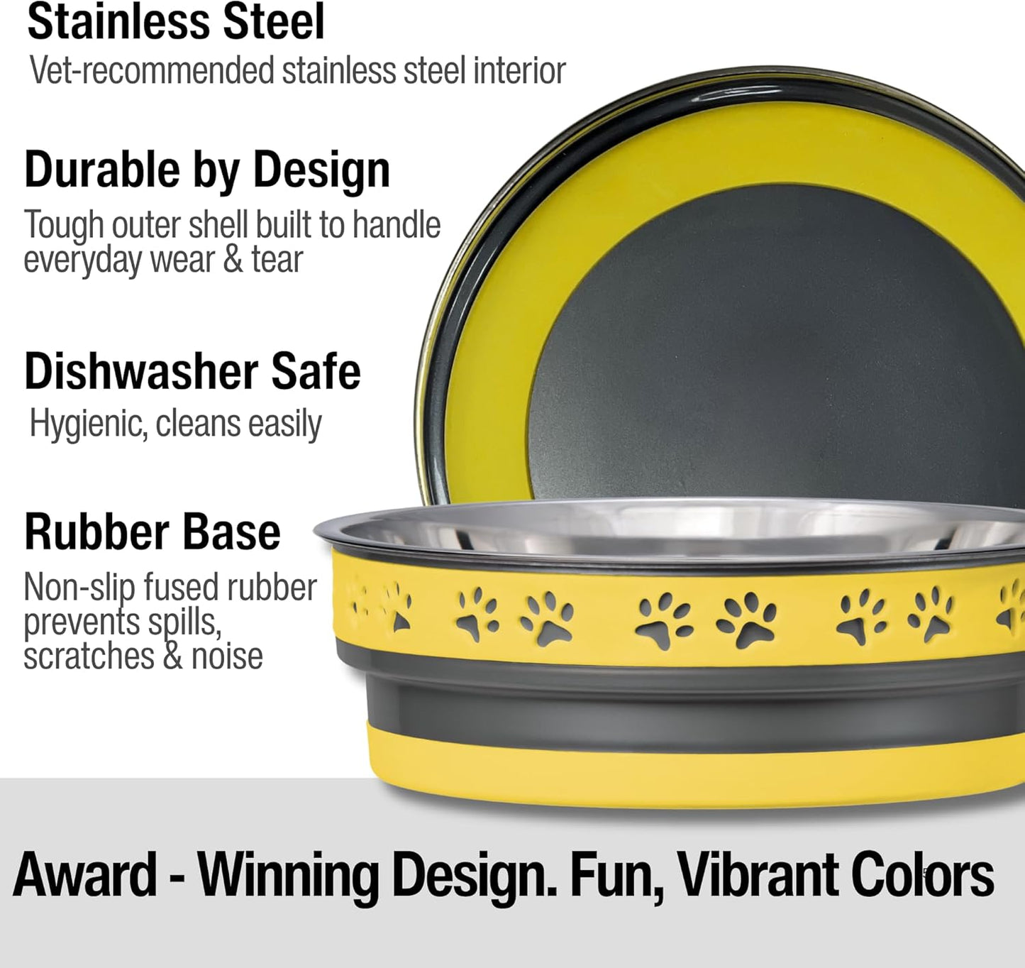 Loving Pets Corsa Dog Bowls- Stainless Steel Dog & Cat Bowls - Spill Proof Dog Food Bowl, Cat Bowl, Puppy Essentials & Pet Supplies Great for Home & Travel (Small 10-20 lbs, Rapid Blue)