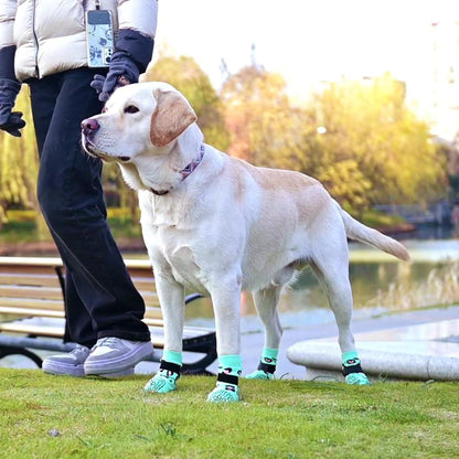 KOOLTAIL Dog Socks Shoes for Hot Pavement to Prevent Licking Paws, Winter Dog Boots&Paw Protector for Hardwood Floors Anti Slip,Traction Control Grip Booties for Small Medium Large Senior Dogs,Black M
