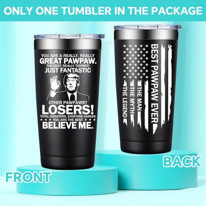 BIRGILT Pawpaw Gifts from Grandkids - Pawpaw Fathers Day Gift - Best Paw Paw Gifts for Grandpa, Grandfather - 20oz Tumbler Cup