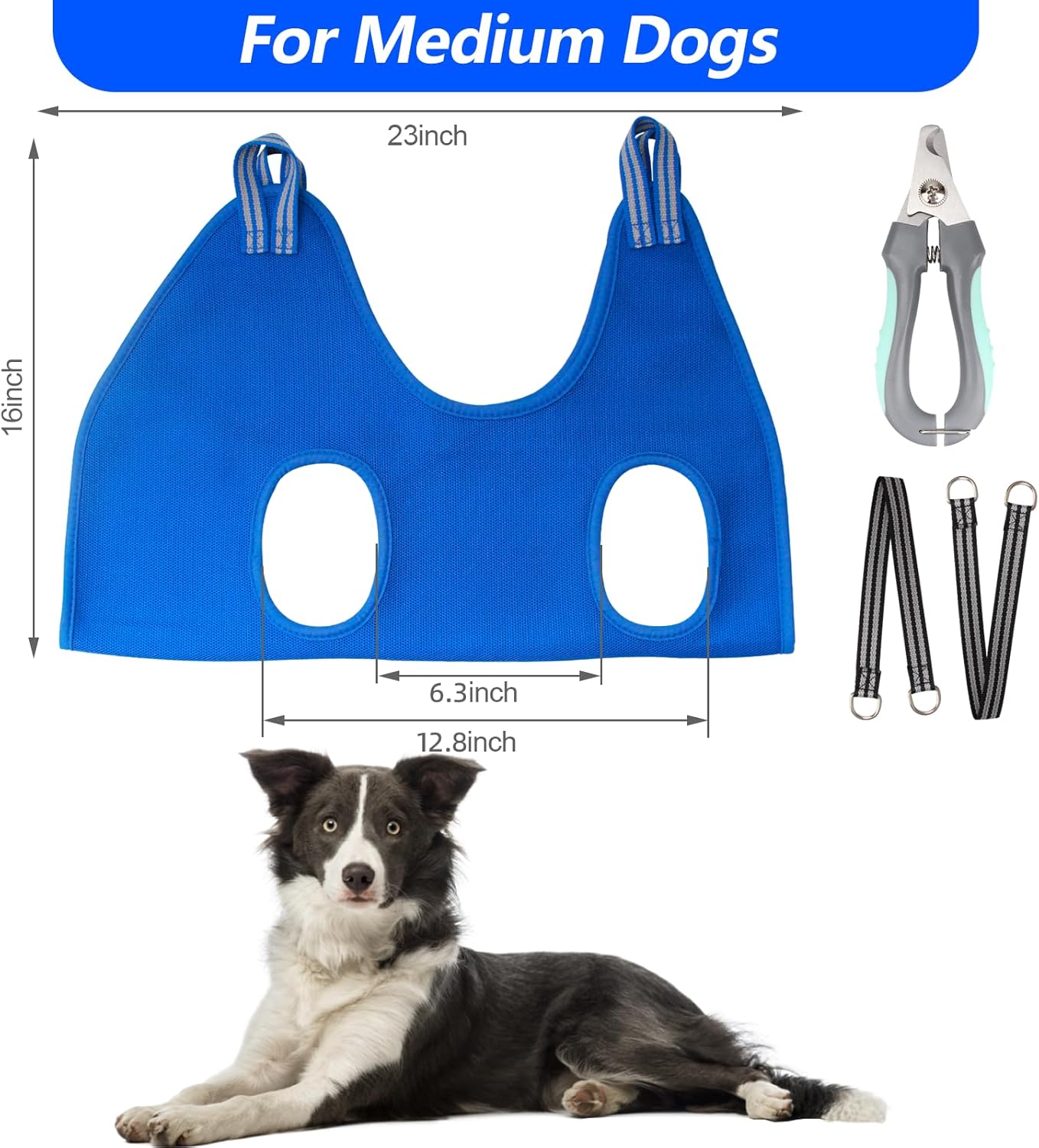 ATESON Pet Grooming Hammock with Nail Clippers/Nail Trimmers/Grooming Scissors, Dog Grooming Harness for Nail Trimming, Pet Grooming Sling Helper