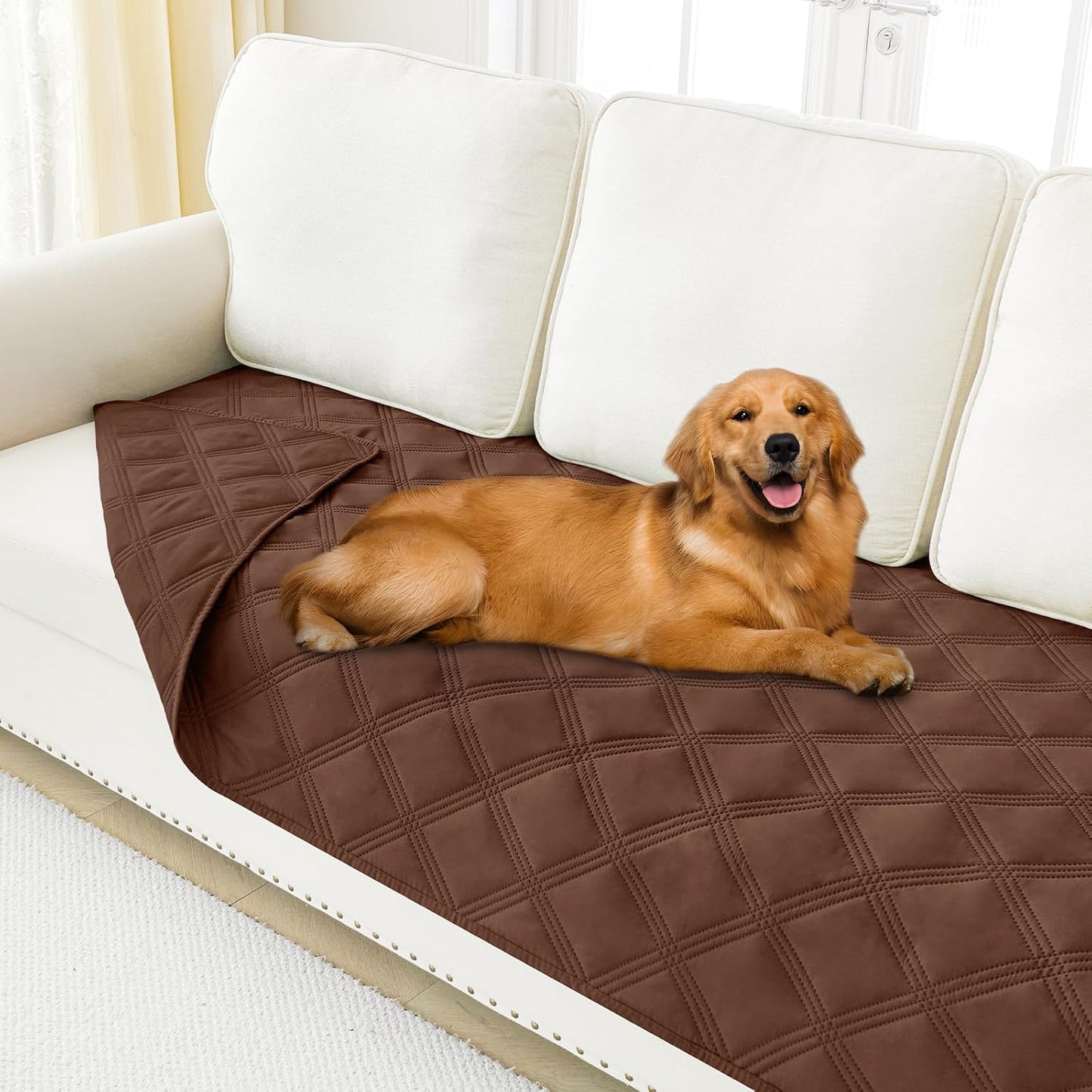 Smiry Waterproof Dog Bed Cover Blanket 30x70, Soft Reversible Pet Blanket, Washable Leakproof Cats Dogs Couch Cover for Sofa, Couch, Furniture, Grey/Dark Grey