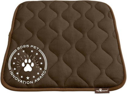 Paw Inspired Washable Padded Crate Mats for Dogs | 29” x 18” Pad, Fits 30-inch Kennels | Leakproof, Waterproof Bottom, Plush Pet Beds (Gray)