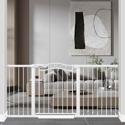 Fairy Baby 68.1"-70.8" Extra Wide Press Mounted Baby Gate Indoor for Kids Or Pets Walk Thru No Drill Long Dog Gates for The House Doorway Child Safety Gate