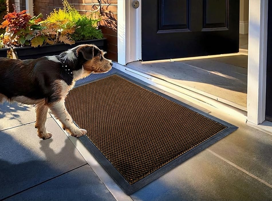 Muddy Mat® Meshy Mat™ Door Mat Heavy-Duty Quick-Dry Floor Mat, Sand & Dirt Trapper for Indoor & Outdoor, Ideal for Entrance, Mudrooms,Patios & Garages,Low-Profile,Non-Slip,Washable– Black 17"x30"x0.4"