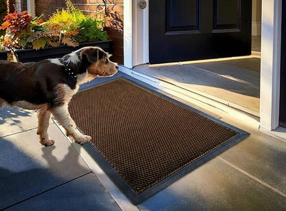 Muddy Mat® Meshy Mat™ Door Mat Heavy-Duty Quick-Dry Floor Mat, Sand & Dirt Trapper for Indoor & Outdoor, Ideal for Entrance, Mudrooms,Patios & Garages,Low-Profile,Non-Slip,Washable– Black 17"x30"x0.4"