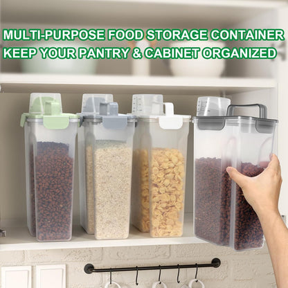 TBMax Dog Food Storage Container 5-7 lbs, Airtight Cat Food Container with Larger Spout & Measuring Cup, Portable Pet Food Storage Dispenser for Small Animal Kibble Storage, Bird Seed Container
