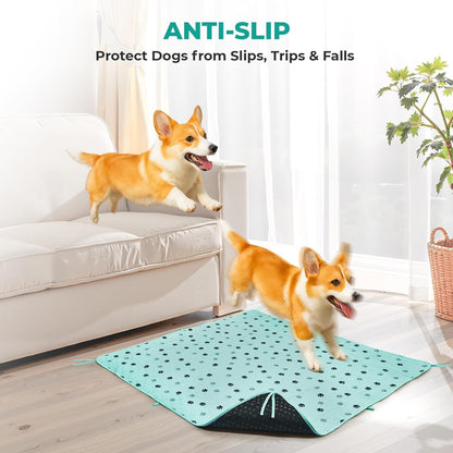 Fostanfly Washable Pee Pads for Dogs, 2 Pack Large 36"x41" Ultra-Absorbent and Leak-Proof Non-Slip Reusable Potty Training Pads for Dogs, Cats, Puppy, Potty Training of Add 8 Lanyards