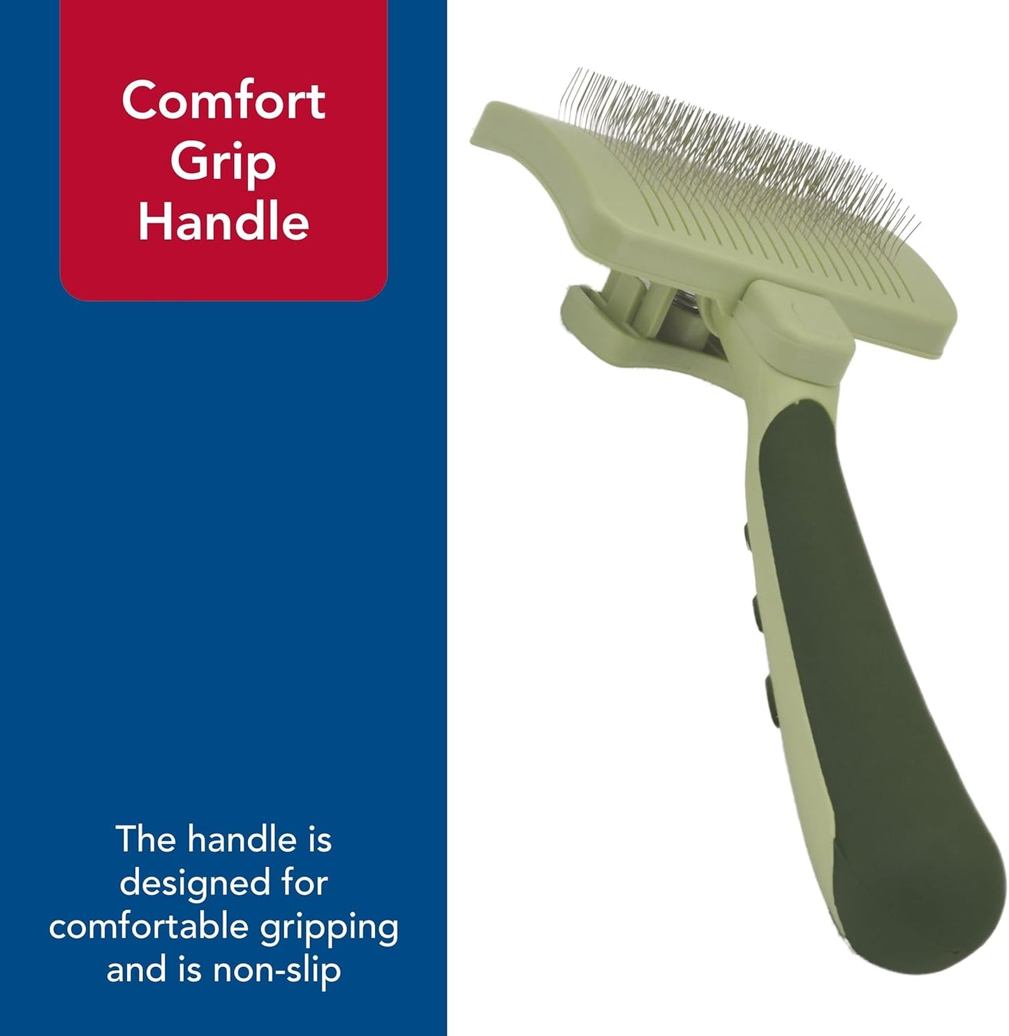 Coastal Pet Safari Dog Self-Cleaning Slicker Brush - Dog Deshedding Brush - Prevents Mats and Tangled Hair - For Dogs with Short or Long Hair - Large - 8" x 4.5"
