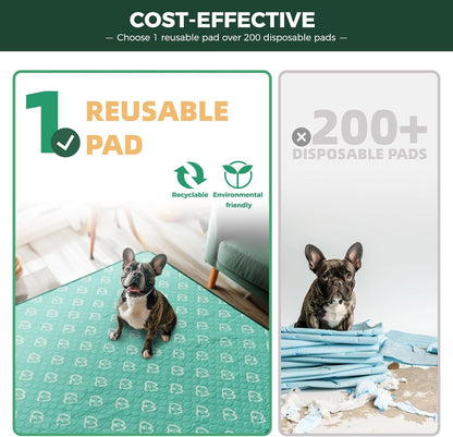 FXW Washable Pee Pads for Dogs, Puppy Pads with Super Absorbent, Specifically Designed for FXW Rollick/Homeplus 24inch 6 Panels Dog Playpen, 39" x 63" Rectangle, Khaki, 1 Pack
