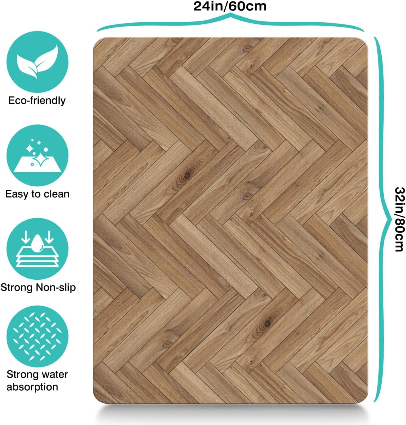 Pet Feeding Mat for Floors Waterproof Dog Mat for Food and Water Absorbent Quick Dry Non Slip mat for Cat Bowls
