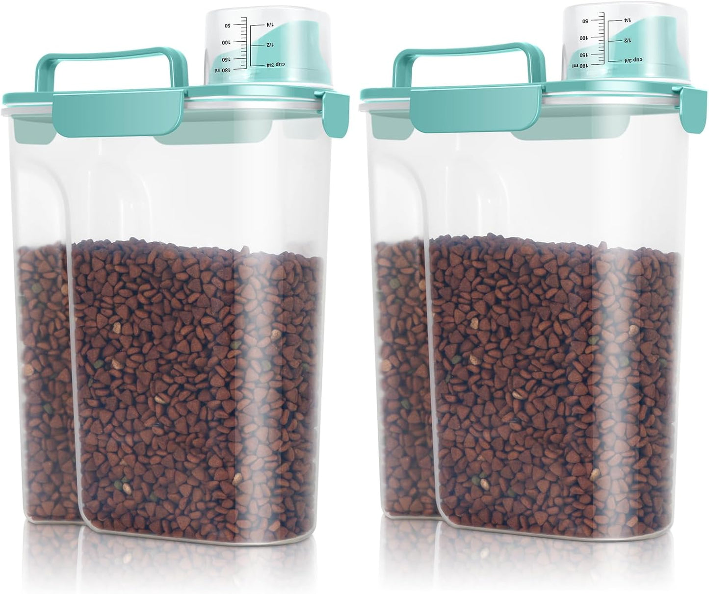 TBMax Dog Food Storage Container 5-7 lbs, Airtight Cat Food Container with Larger Spout & Measuring Cup, Portable Pet Food Storage Dispenser for Small Animal Kibble Storage, Bird Seed Container