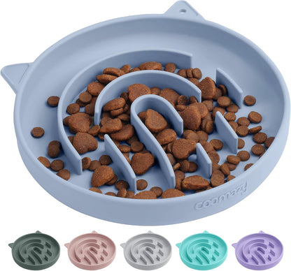 Coomazy Large Silicone Slow Feeder Dog Bowls, Interactive Puzzle Toy for Pets Food Training, Keeps Dogs Busy, Prevents Puppy Overeating (Dark Green, Large: 3.2Cup)