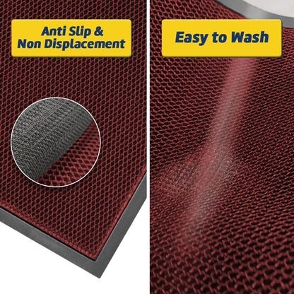 Muddy Mat® Meshy Mat™ Door Mat Heavy-Duty Quick-Dry Floor Mat, Sand & Dirt Trapper for Indoor & Outdoor, Ideal for Entrance, Mudrooms,Patios & Garages,Low-Profile,Non-Slip,Washable– Black 17"x30"x0.4"