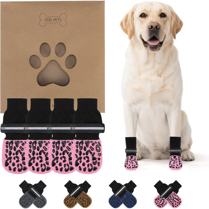 KOOLTAIL Dog Socks Shoes for Hot Pavement to Prevent Licking Paws, Winter Dog Boots&Paw Protector for Hardwood Floors Anti Slip,Traction Control Grip Booties for Small Medium Large Senior Dogs,Black M