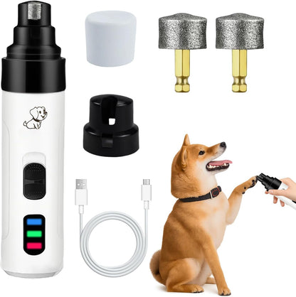 2026 New Dog Nail Clippers Silent, Quiet Dog Nail Grinder, Painless Paws Grooming & Smoothing, Electric Pet Nail Trimmer for Cats and Other Animals, Ideal for Sensitive Dogs of All Breeds & Sizes