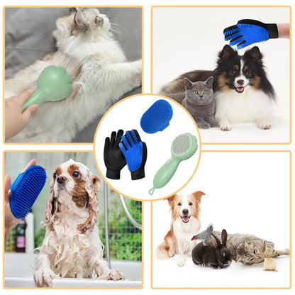 Cat Grooming Glove Brush,Pet Hair Remover Tool,Reusable Dog Hair Fur Remover for Carpet,Furniture,Couch,Clothes,Eco-Friendly and High efficiency