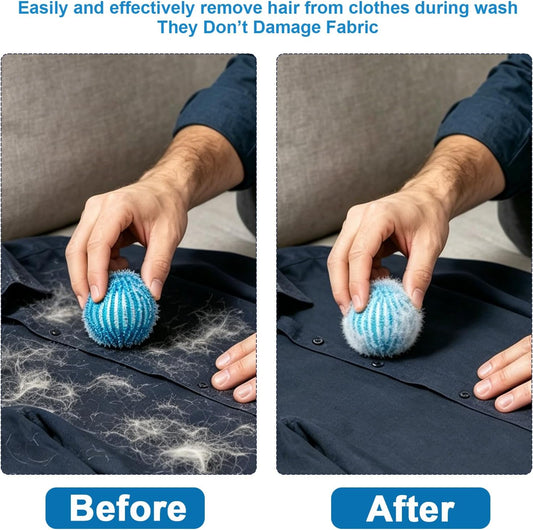 20Pcs Pet Hair Remover for Laundry - 1.4 inch Mini Ball Lint Traps for Washing/Dryer Machine,Effective Cat Dog Laundry Pet Hair Catcher for Clothes,Sheets,Towels,Not Damage Fabric