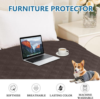 hyha Waterproof Dog Bed Blanket, Soft Pet Blankets, Waterproof Couch Cover for Dogs, Reversible Sofa Covers Washable for Furniture (30x70 Inch, Taupe/Beige)