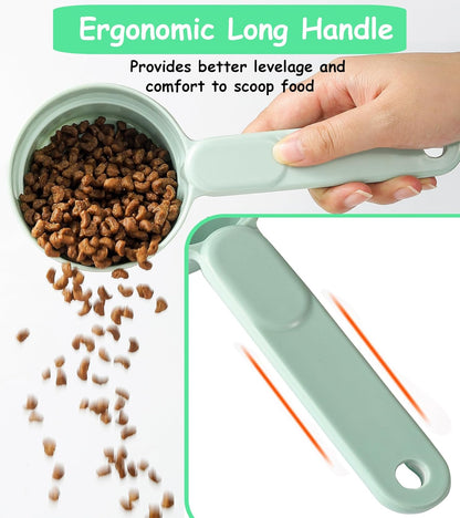 Joyinjojo Dog Food Scoop 1 Cup 1/2 Cup - Melamine Dog Food Measuring Cup, Pet Food Scoop for Dog Cat...Comfortable Long Handle for Easy to Scoop Food