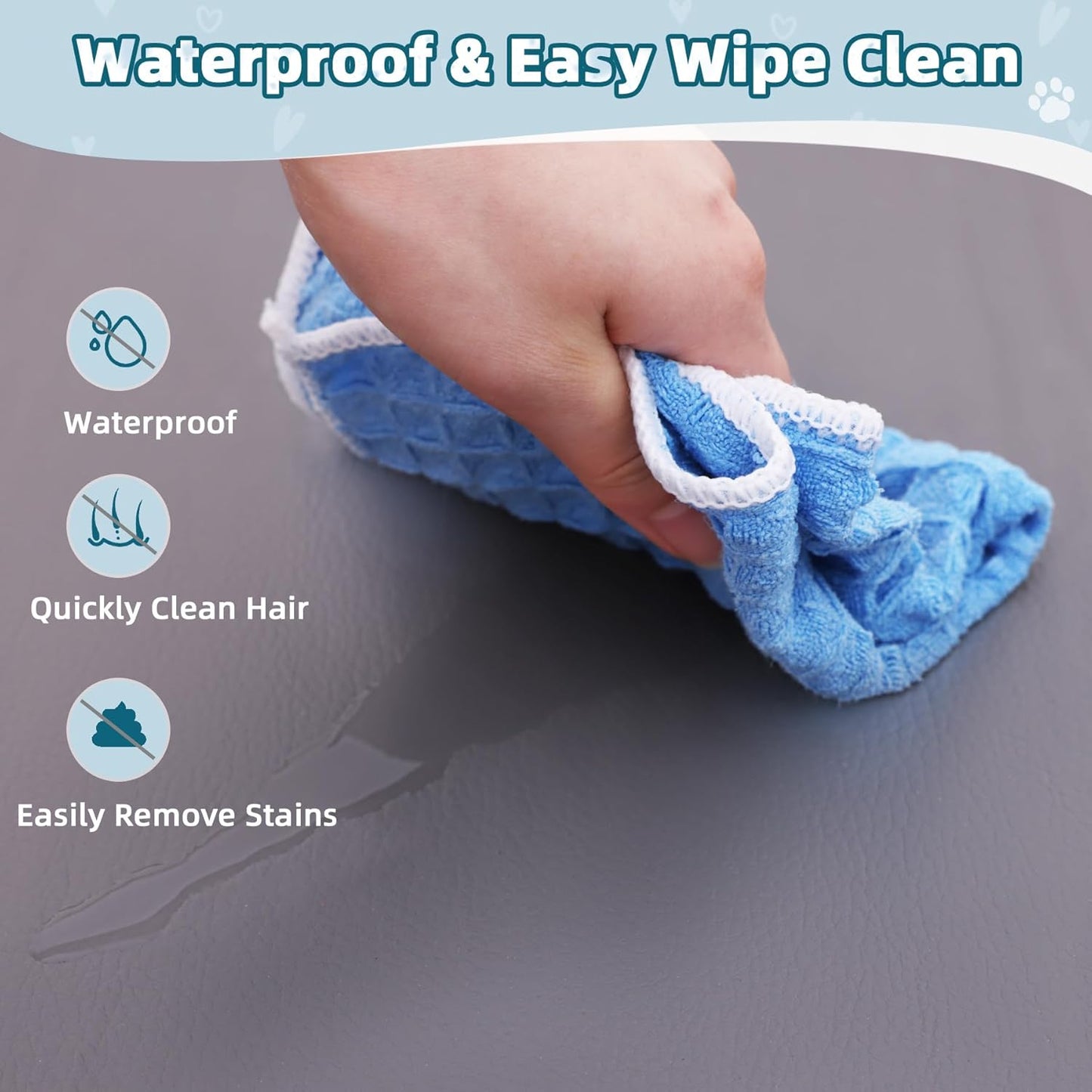 Dog Bed for Crate Pad High Resilience Foam Crate Pad Mat for Medium Large Dogs Washable Anti-Slip, Outdoor, 35" x 22",Dark Gray