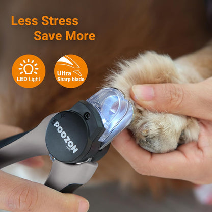 Dog Nail Clipper with Light, Illuminates Nail Clipper Kit or Bloodline for Safe, Easy Trimmers, Extra Sharp for Thick Nails, Quick Sensor, Avoid Over Cutting Toenail, for Cats & Dogs