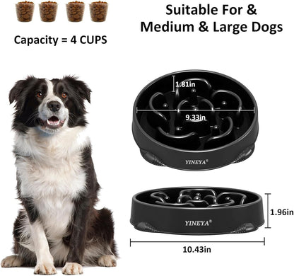 YINEYA Slow Feeder Dog Bowls, Pet Supplies that Slow Down Eating, Pet Food Bowls, Maze Dog Puzzle Feeder for Medium Breed