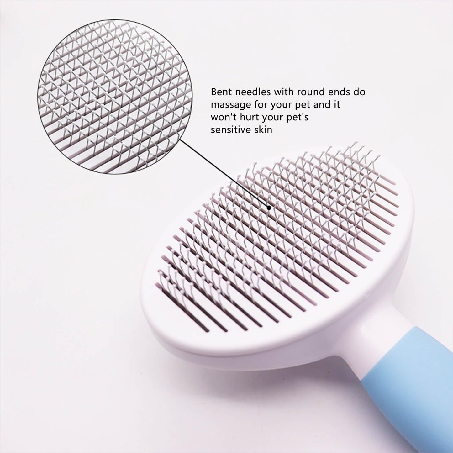 Pet Self Cleaning Slicker Brush-Shedding Slicker Brush for Dogs & Cats & Haired Small Pets, Suitable Short, Medium, and Long for Shedding & Haired Pets- Comfortable Grooming (pink)