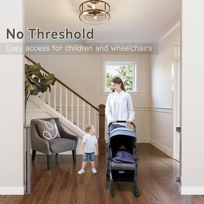 Uamector 138-Inch Extra Wide Retractable Baby Gate & Dog Gate, Reinforced Mesh Safety Gate Adjustable for Large Openings - Stairs, Doorways, Hallways - Indoor/Outdoor Use