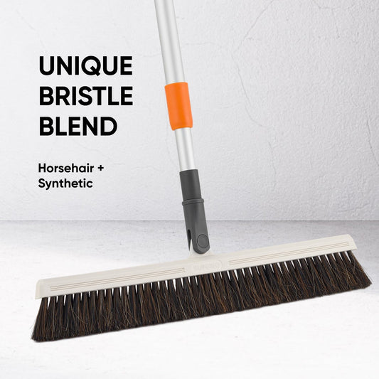 Superio 16"" Slim Silicone Salon Broom - Carpet Rake for Liquid, Human Hair, and Pet Hair, and Fur Space Saving and Easy to Wash, 12811274