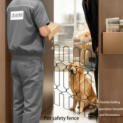 Metal Telescopic gate, 35.4 inches Wide and 31 inches high, is a Safe pet gate Suitable for Front Doors, RVs, doorways, etc., and is Easy to Install.
