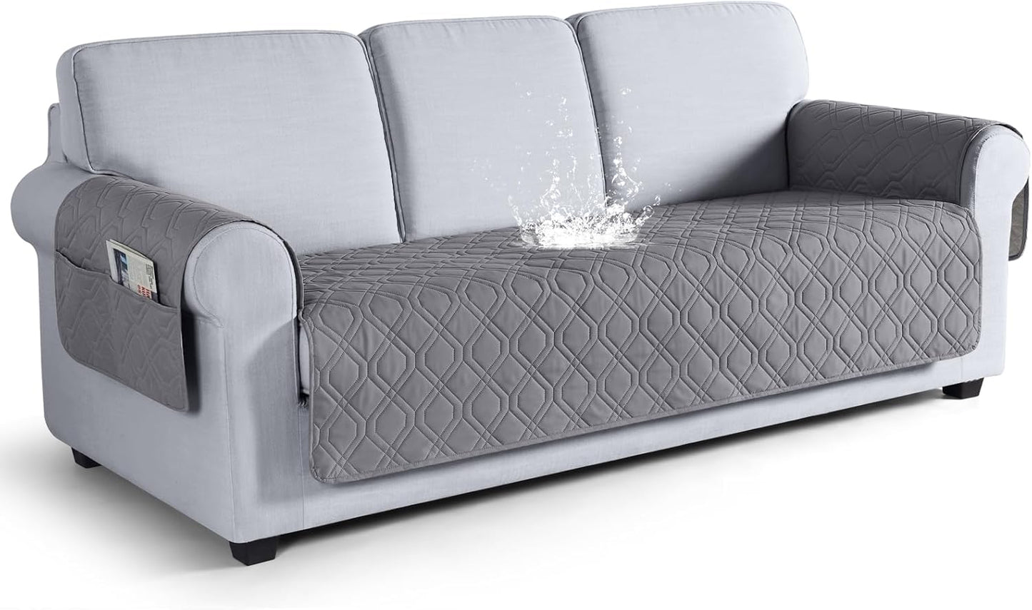 VANSOFY Couch Cover, Waterproof Sofa Covers Washable Slipcover Furniture Protector Couch Seat Covers Non-Slip Couch Cover for Dogs, Pets(Sofa, Dark Gray)