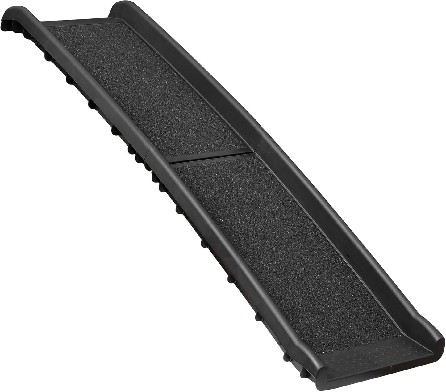 62 Inches Folding Dog Ramp for Cars Trucks SUVs Portable Pet Ramps for Large Dogs Non-Slip Stairs Step Ladder with Raised Siderails, Black