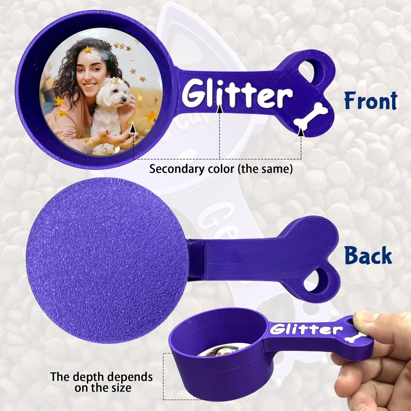 ubjva Personalized Dog Food Scoop Custom Dog Food Measuring Cup with Name Pet Accessories Gifts for Pet Lover