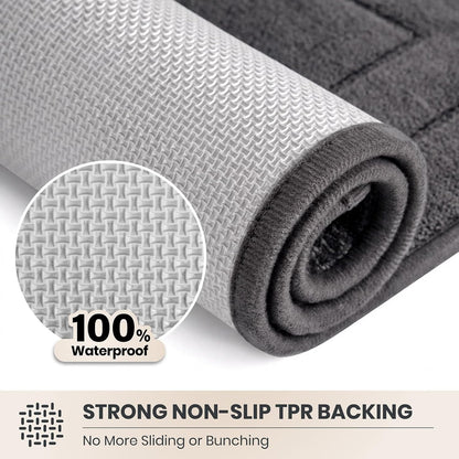 PURRUGS Dirt Trapping Door Mat 32" x 47", Non-Slip/Skid Machine Washable Entryway Rug, Dog Doormat, Super Absorbent Welcome Mat for Muddy Wet Shoes and Paws, Grayish Brown