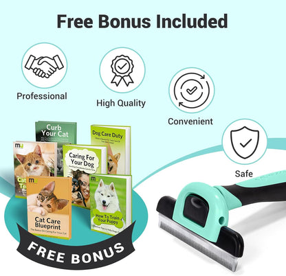 MIU COLOR Pet Grooming Brush, Deshedding Tool for Dogs & Cats, Effectively Reduces Shedding by up to 95% for Short Medium and Long Pet Hair