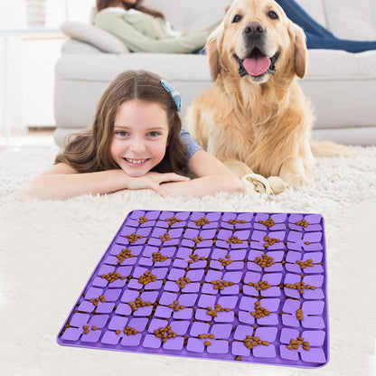 Small Silicone Snuffle Mat for Small Dogs Puppy Cat Slow Down Eating,Slow Feeder Lick Mat for Dry Wet Food for Pet Training Smell,Encourages Natural Foraging Skill,Relieving Stress