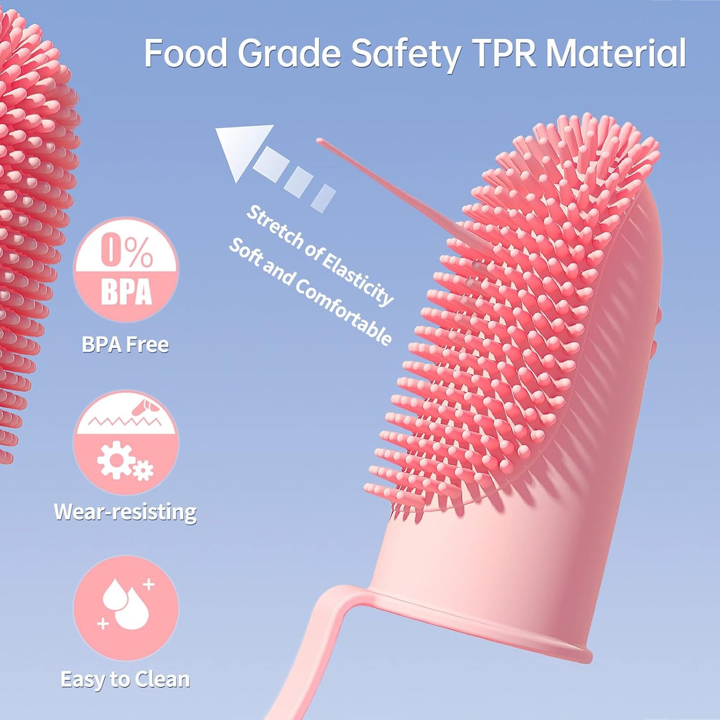2 Pack Dog Toothbrush, 135ºSurround Bristles for Easy Teeth Cleaning, Double-Finger Toothbrush Dental Care for Puppies, Cats and Medium Pets