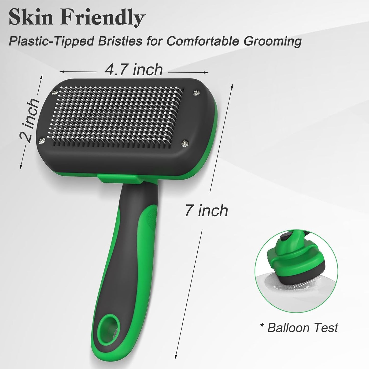 Swihauk Self Cleaning Slicker Brush for Dogs & Cats - Skin Friendly Deshedding and Grooming Brush for Haired Pets, Pet Supplies Accessory, Black
