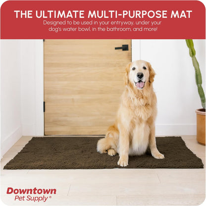 My Doggy Place Dog Mud Mat, 36"x26" Ash – Thick Microfiber Entry Rug for Snow, Mud & Salt – Absorbent, Quick-Dry, Washer-Safe & Non-Slip, Large