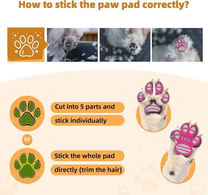Anti-Slip Dog Paw Protector Pads for Senior Dogs, Dog Paw Adhesive Pads on Hardwood Floor,Senior Pets Essentials with Strong Traction,Puppy Grippers,12 Sets 48 pc L