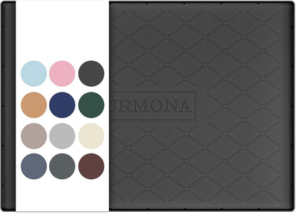 URMONA Under Sink Mat for Kitchen Waterproof, 34" x 22" Silicone Under Sink Mat for Shelf Liner Organizer, Cabinet Sink Protector Under Sink Liner for Bottom Kitchen, Bathroom(Light Grey)