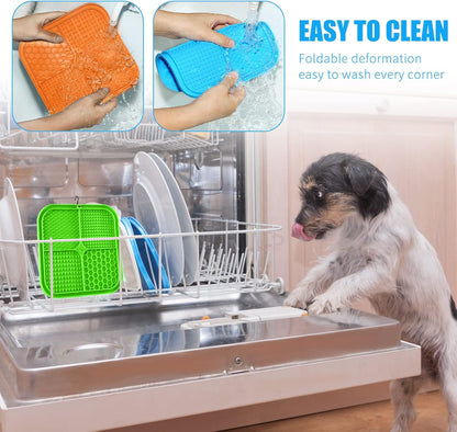 Honomastry Lick Mat for Dogs, Premium Lick Pad with Suction Cups for Dog Anxiety Relief, Slow Feeder Dog Bowls, Bathing, Grooming and Training.