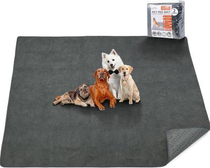 Dog Pee Pad Washable Extra Large, Instant Absorb Thicker Training Pads Non-Slip Pet Playpen Mat, Waterproof Reusable Floor Mat Ideal for Puppy Senior Dog Whelping Incontinence Housebreaking 65x48 Inch